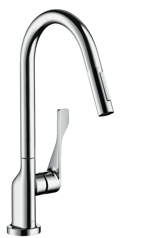 AXOR-HG-AXOR-Citterio-Einhebel-Kuechenmischer-250-mit-Ausziehbrause-Brushed-Nickel-39835820 gallery number 1